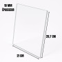 GOYAPRINT Plaque Acrylique Transparente 10mm – Feuille de PMMA Rigide Incolore en Plastique pour Intérieur et Extérieur, Idéale 