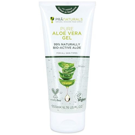 Gel à L’Aloe Vera PraNaturals 200ml Apaisant naturel et hydratant nourrissant (Paquet de 1)