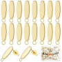 Beebeecraft Boucles d'oreilles à Clous en Acier Inoxydable 30 pièce avec Boucle Apprêts pour Boucles d'oreilles Ovales de 24mm P