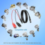 CERRXIAN Câble de batterie pour moulinet de pêche électrique, câble d'alimentation 2 broches pour moulinet de pêche électrique,