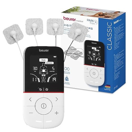 Beurer EM 56 TENS/EMS Électrostimulateur musculaire 3 en 1, pour le soulagement de la douleur sans médicaments, entraînement mus