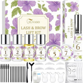 Brow Lift Kit Sourcil, 2-en-1 Kit Rehaussement de Cils et – Trousse Professionnelle pour des Cils Recourbés et des Sourcils plus