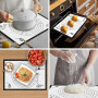 Tapis Patisserie pour Étaler la Pate,70 x 50cm Tapis de Cuisson Silicone Antidérapant avec 3 Grattoirs,Mesurable Silicone Patiss