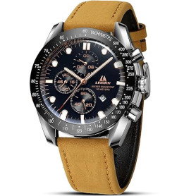 LN LENQIN Montre Homme Montres analogiques à Quartz pour Hommes Montres-Bracelets pour Hommes, étanches à 30 m Montres d'affaire