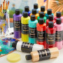 Shuttle Art Peinture Acrylique, Set de 18 Couleurs Flacons (250ml/8,45oz), Richement Pigmentée, Lot de Peinture Acrylique pour A
