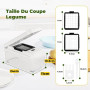 Coupe Legumes Multifonctions, Decoupe Legumes avec 2 Lames Interchangeables, Mandoline Professionnelle Cuisine, Coupe Oignon Man