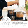 ABOOFAN Clips De Thermomètre En Acier Inoxydable 304 Supports De Pour Cuisine Barbecue Et Cafetière Lot De 4 Fixation Stable Pou