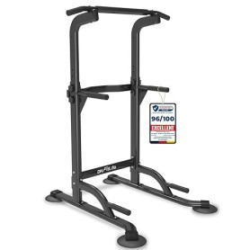 DH FitLife Power Tower Dip Station| Barre de traction autonome | Barre de dips pour le dos | Station de musculation Power Tower
