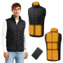 GothicBride Gilet chauffant pour homme et femme, avec batterie externe de 10 000 mAh et 9 zones de chauffage, 3 températures rég