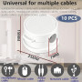 Rliocvhe 10 Pièces Magnetique Clips Câble, Supports de Câbles Totatifs à 360° Organisateur de Charge, Range Cable Bureau Managem