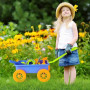 deAO Ensemble de Jardinage avec Brouette Enfants, Pelle, Râteau, Pots de Plantes, Arrosoir, 15PCS Kit de Jeu avec Outils de Jard