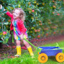 deAO Ensemble de Jardinage avec Brouette Enfants, Pelle, Râteau, Pots de Plantes, Arrosoir, 15PCS Kit de Jeu avec Outils de Jard