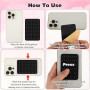 Giantree Lot de 2 coques de téléphone en silicone avec ventouse, support adhésif pour téléphone portable, support antidérapant m
