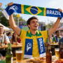 VINTORKY Écharpe de supporter de football : Argentine 2026 - Accessoire idéal pour les matchs - Écharpe homme avec pompon, acces