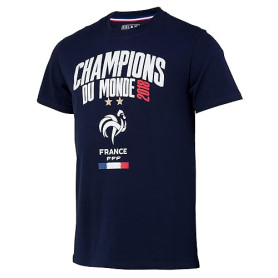 Equipe de FRANCE de football T-Shirt FFF - Champion du Monde 2018 - Collection Officielle