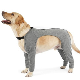 Body Post Operatoire Chien, Manchon Patte Avant Vêtement de Chirurgie Chien Doux Anti Lechage Body Manchon Récupération pour Pat