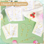iZoeL Cadeau de Merci Lot 12 Chapelet en Acrylique Perles Artificielles Cartes de Merci Sacs en Organza Decorations Baptême/Comm