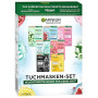 Garnier Ensemble de masques en tissu pour tous types de peau, 7 masques faciaux pour peaux sèches et normales, formule végétalie