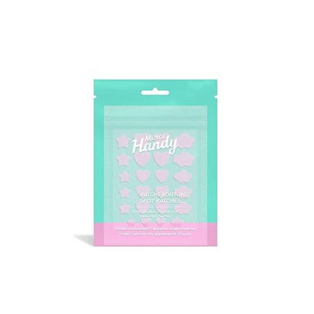 Merci Handy - Patchs Boutons - 24 Patchs - Technologie Hydrocolloïde, Acide Salicylique, Formes et Tailles Variées