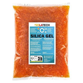 ISOLATECH Silica Gel régénérable, déshydratant, orange, sac de 1,8 kg Gel de silice déshumidificateur Silicagel, Convient égalem