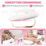 perfk Repose Main Manucure avec Support de Téléphone Réglable, Repose Main Ongle, Pose Main Manucure, Accoudoir en Forme de U Co