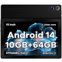 Tablette 10 Pouces Android 15 Tablette Octa-Core Tablette, Widevine L1 24Go + 64 Go + 1 to TF, WiFi 6 BT 5.3 Batterie 5000 mAh,