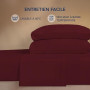 Dreamzie Parure de Lit 140x200 cm - 4 Pièces en Microfibre - Drap Housse 140x200 cm - Drap Plat 2 Personnes 220x270 cm - 2 Taie