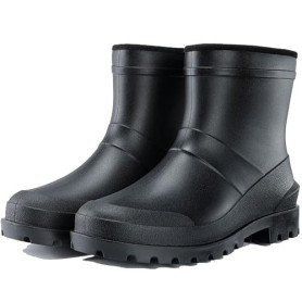Donbest Bottes en Caoutchouc pour Homme Imperméables Bottes Bottines De Pluie Antidérapant Jardin Boots Wellington Rain Boots