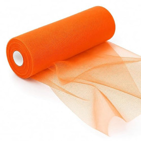 Rouleau de tulle Orangza - 30 cm x 92 m - Ruban de tulle - Décoration de mariage - Tissu en organza - Tissu au mètre - Tissu org