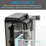 NICREW Slim Filtre Extérieur Aquarium, Filtre Ajustable à 3 Niveaux pour Aquarium jusqu'à 20 L, 160 LPH, 3W