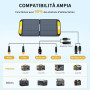 VTOMAN Jump 600X Station électrique Portable avec 110W Panneau Solaire - 600W/299Wh Générateur Solaire LiFePO4 Batterie électriq