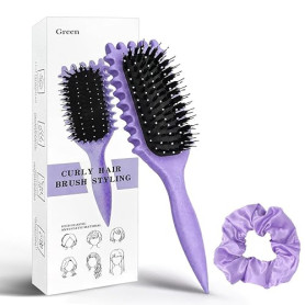 Curl Defining Brush,Violet Brosse Boucles Cheveux,Curl Brush,1 Stück Curly Hair Brush pour Définir Les Boucles Pour Les Femmes E