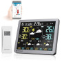 Bresser Station météo Wi-Fi avec application pour Tuya Smart Home, prévision de 5 jours, capteur thermo-hygromètre, historique,