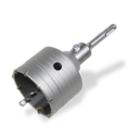 CCLIFE Scie à Cloche Trépan Couronne Carotteuse à Sec Ø 82 mm avec adaptateur SDS plus pour Maçonnerie et Béton