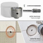 CCLIFE Scie à Cloche Trépan Couronne Carotteuse à Sec Ø 82 mm avec adaptateur SDS plus pour Maçonnerie et Béton