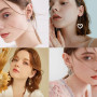 Beebeecraft 1 boîte 20 pièces Plaqué Or 18K Boucles d'oreilles à Tige avec Boucle Simple Cercle Géométrie Boucles d'oreilles Pot