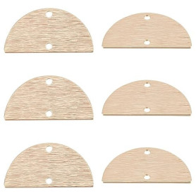 Beebeecraft 1 boîte 35 pièces Connecteurs Demi-Cercle en Laiton Plaqué Or 18K Liens Demi-Ronds avec 2 Trous pour Collier à Faire