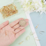 Beebeecraft 100 pièces/Boîte 18K Plaqué Or Boucle d'oreille Crochets Français Hameçons Fils d'oreille avec Trou pour Bricolage B