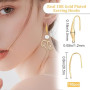 Beebeecraft 100 pièces/Boîte 18K Plaqué Or Boucle d'oreille Crochets Français Hameçons Fils d'oreille avec Trou pour Bricolage B