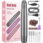 Ponceuse pour Ongles Professionnel, Lime a Ongle Electrique Silencieuse, Ponceuse Ongle Manucure Machine 20000RPM Portable Kit d