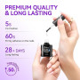 Gelike ec Colle Faux Ongles Gel - 6 en 1 UV Colle Capsule Americaine Ongle Extra Forte Gummy Base Pose americaine Nail Glue 2PCS