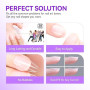 Gelike ec Colle Faux Ongles Gel - 6 en 1 UV Colle Capsule Americaine Ongle Extra Forte Gummy Base Pose americaine Nail Glue 2PCS