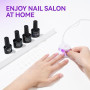 Gelike ec Colle Faux Ongles Gel - 6 en 1 UV Colle Capsule Americaine Ongle Extra Forte Gummy Base Pose americaine Nail Glue 2PCS