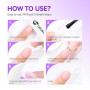 Gelike ec Colle Faux Ongles Gel - 6 en 1 UV Colle Capsule Americaine Ongle Extra Forte Gummy Base Pose americaine Nail Glue 2PCS