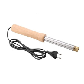 Écorneur électrique de veau, écorneur de chèvre de bloc de cuivre avant brun + argenté, pour moutons de poulets de ferme d'éleva