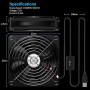 ELUTENG Ventilateur 120mm Double 2 in 1 USB Fan Grille Trois Vitesse Réglable Ventilateur de PC 5V Fan Cooler Refroidisseur 12cm