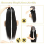 Perruque Femme Naturelle 13x6 HD Lace Front Wigs Human Hair 20 Pouces,180% Density Straight Perruque Cheveux Humain Pre Plucked