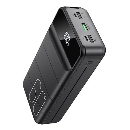 PDBEST 60000mAh Batterie Externe Charge Rapide, 22,5W Power Bank Chargeur Portable avec Écran LED, 4 Sorties et 3 Entrées Compat
