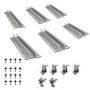 Support de panneau solaire trapézoïdal pour 2 panneaux solaires - 70 x 22 x 380 mm