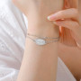 Amaxer Bracelet à breloques Vierge Marie pour femme, médaille miraculeuse, bijoux religieux, bijoux religieux, en acier inoxydab